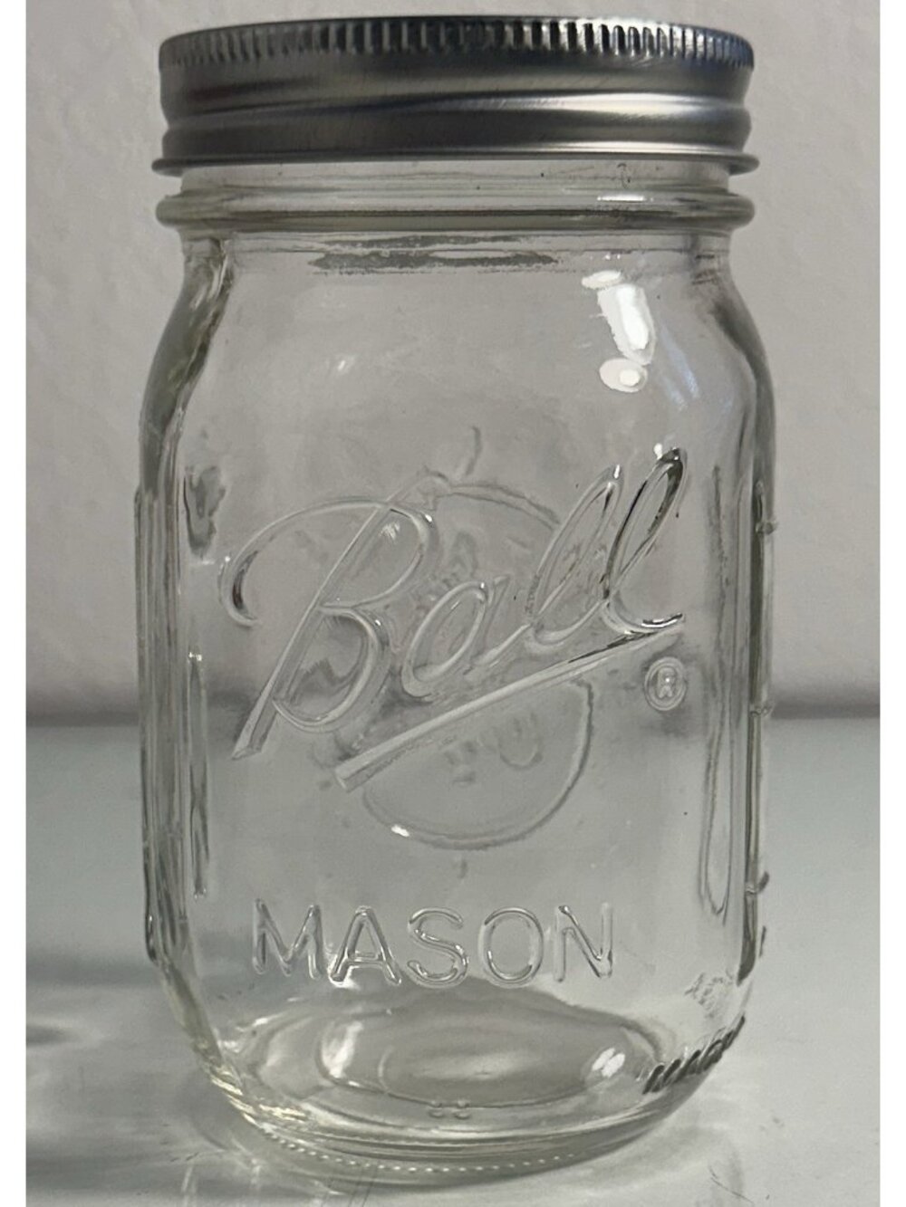 Vintage Ball Mason Jar 12oz  1.5 Cup Clear Glass Canning Measuring w/Lid